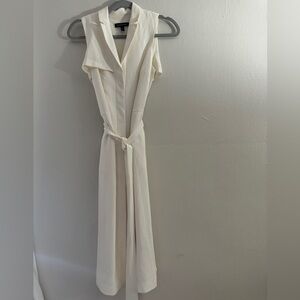 Banana republic white sleeveless dress